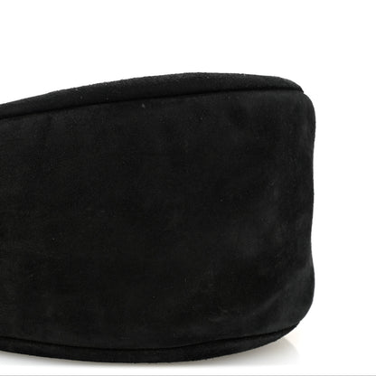 The Row Suede Small Slouchy Banana Bag Black 10 of 11