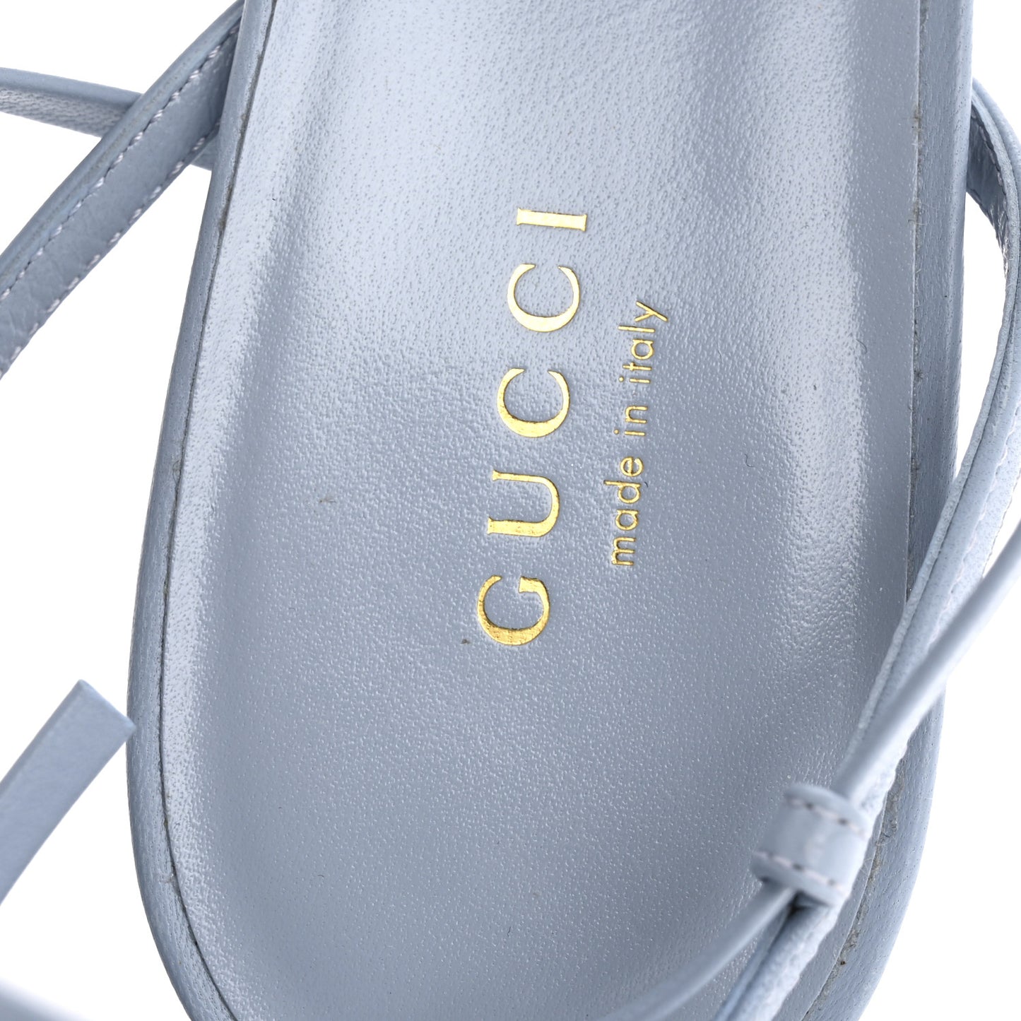 Nappa Charlotte Bamboo Ankle Wrap Sandals 40 Porcelain Light Blue