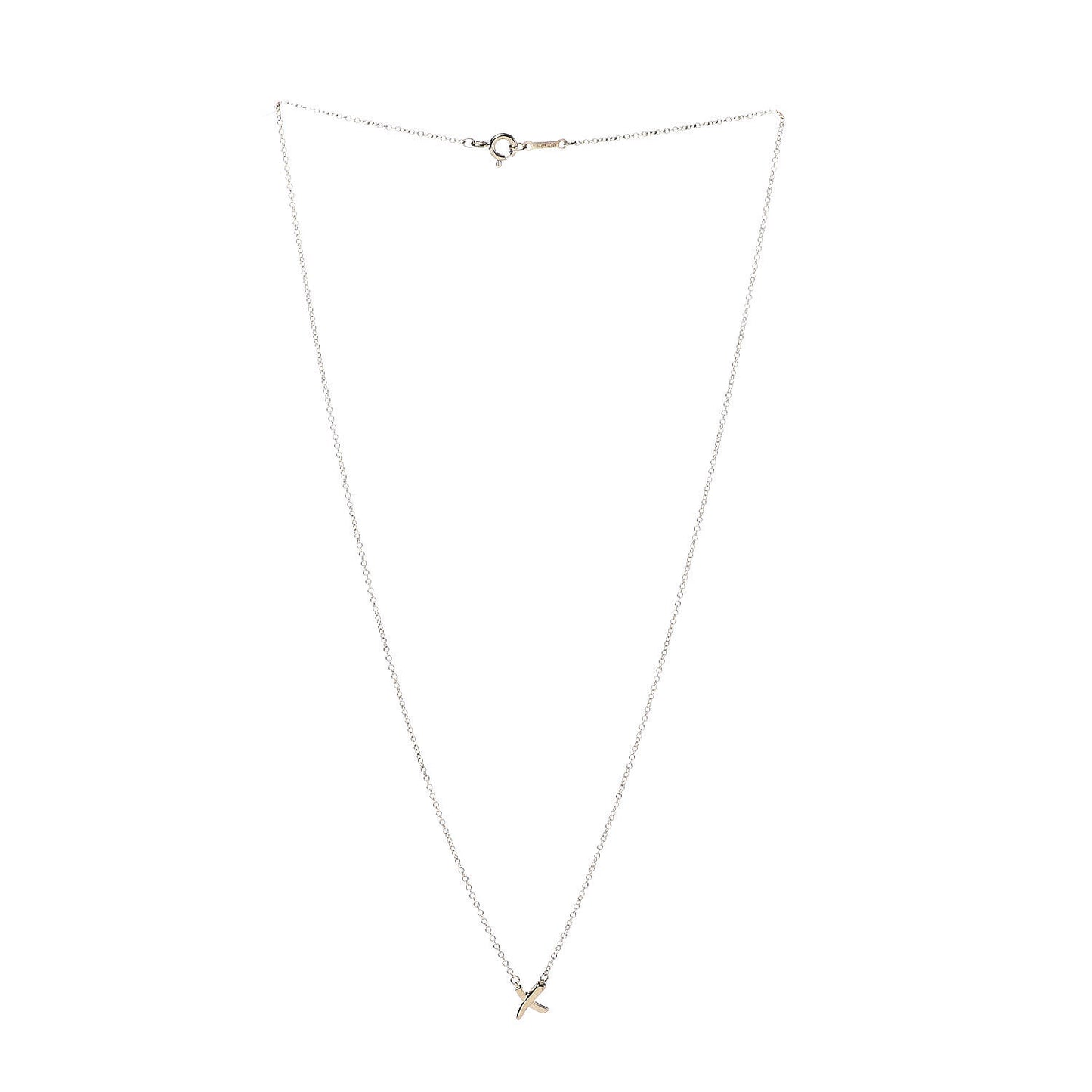 18K Yellow Gold Mini Paloma Picasso Graffiti X Pendant Necklace