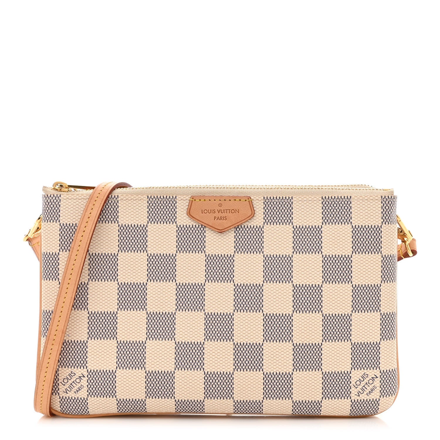 Louis Vuitton Damier Azur Double Zip Pochette 1 of 13