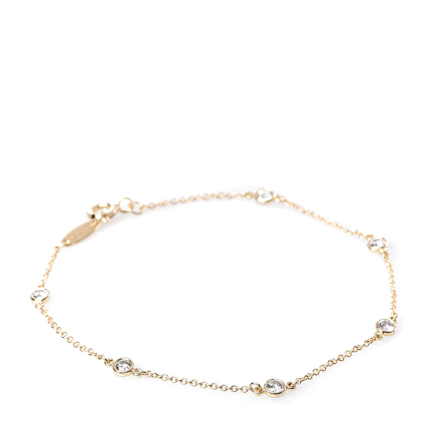 18K Yellow Gold Diamond .30ctw Elsa Peretti Diamonds by the Yard Station Bracelet