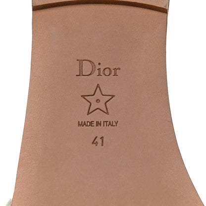 Christian Dior Cotton Embroidered Dway Mules Slide Sandals 41 Platinum 8 of 10