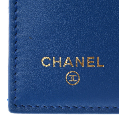 Chanel Caviar Quilted Studded CC Medium Flap Wallet Blue 5 of 7