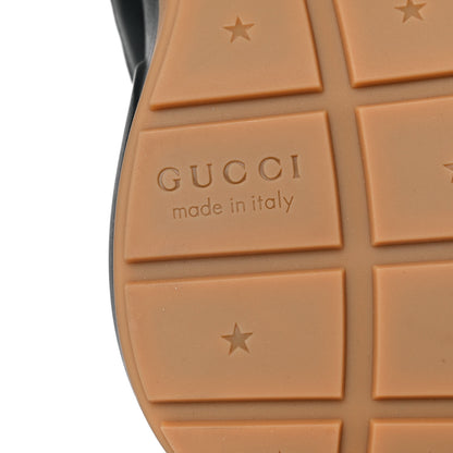 Gucci Calfskin Iridescent Logo Mens Rhyton Sneakers 8 Black 6 of 9