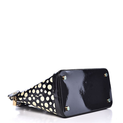 Louis Vuitton Vernis Kusama Infinity Dots Lockit MM Black 4 of 11