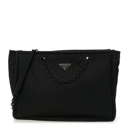 Prada Tessuto Nylon Chain Tote Black 1 of 9