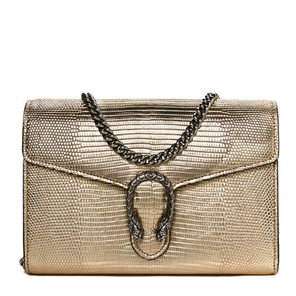 Gucci Lizard Mini Dionysus Chain Wallet Gold 1 of 10