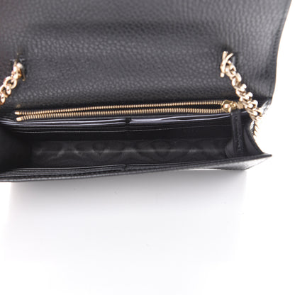 Gucci Dollar Calfskin Interlocking G Chain Wallet Black 4 of 9