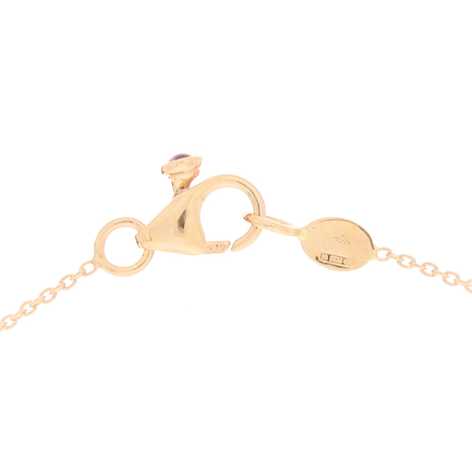 Roberto Coin 18K Rose Gold Diamond .25ct Diamonds By The Inch Five Station Necklace 4 of 5