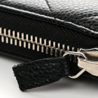 Chanel Caviar Quilted Large Gusset Zip Around Wallet Black 9 of 10