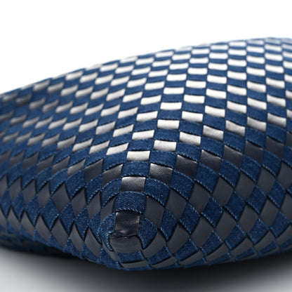 Bottega Veneta Denim Calfskin Intrecciato Large Hop Abyss Indigo 9 of 11
