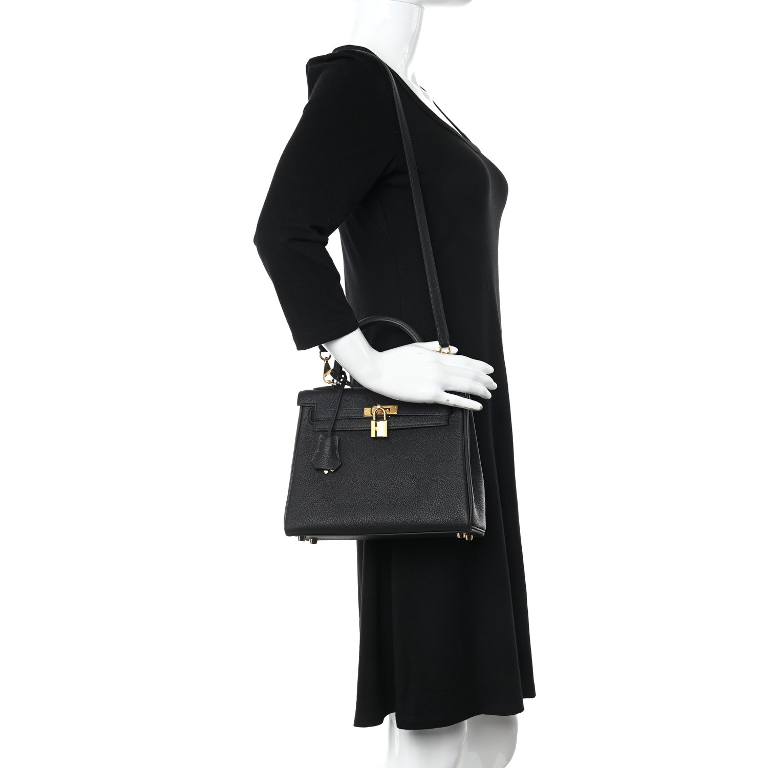 Hermes Togo Kelly Retourne 25 Black 2 of 12