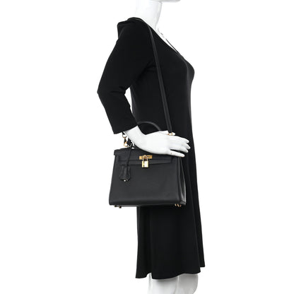 Hermes Togo Kelly Retourne 25 Black 2 of 12