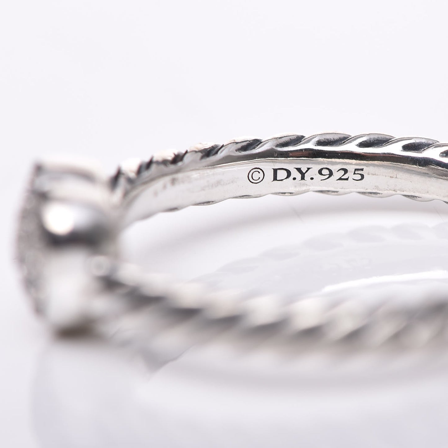 Sterling Silver Diamond Cable Classics Heart Ring 48 4.5