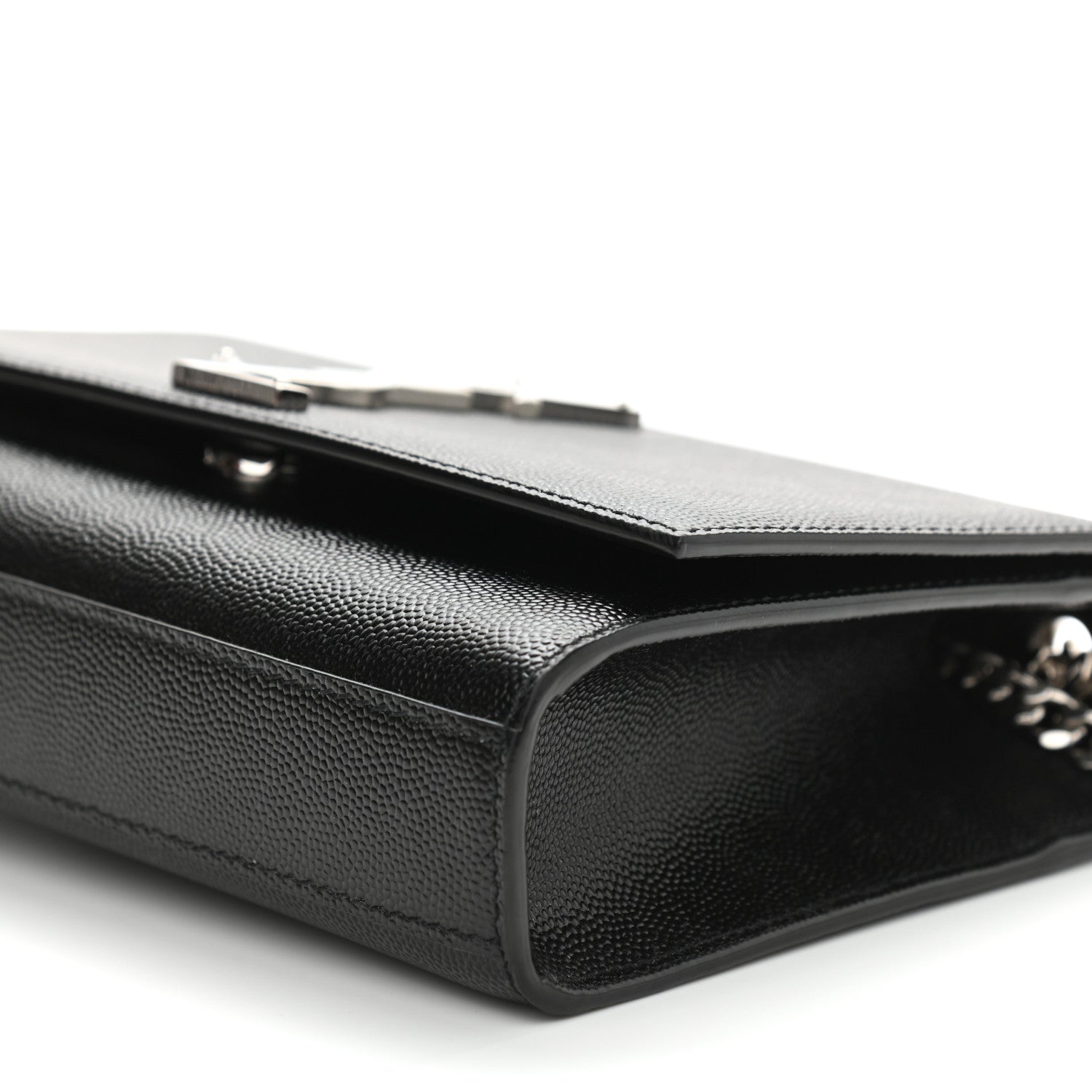 Saint Laurent Grain De Poudre Small Monogram Kate Satchel Black 6 of 10