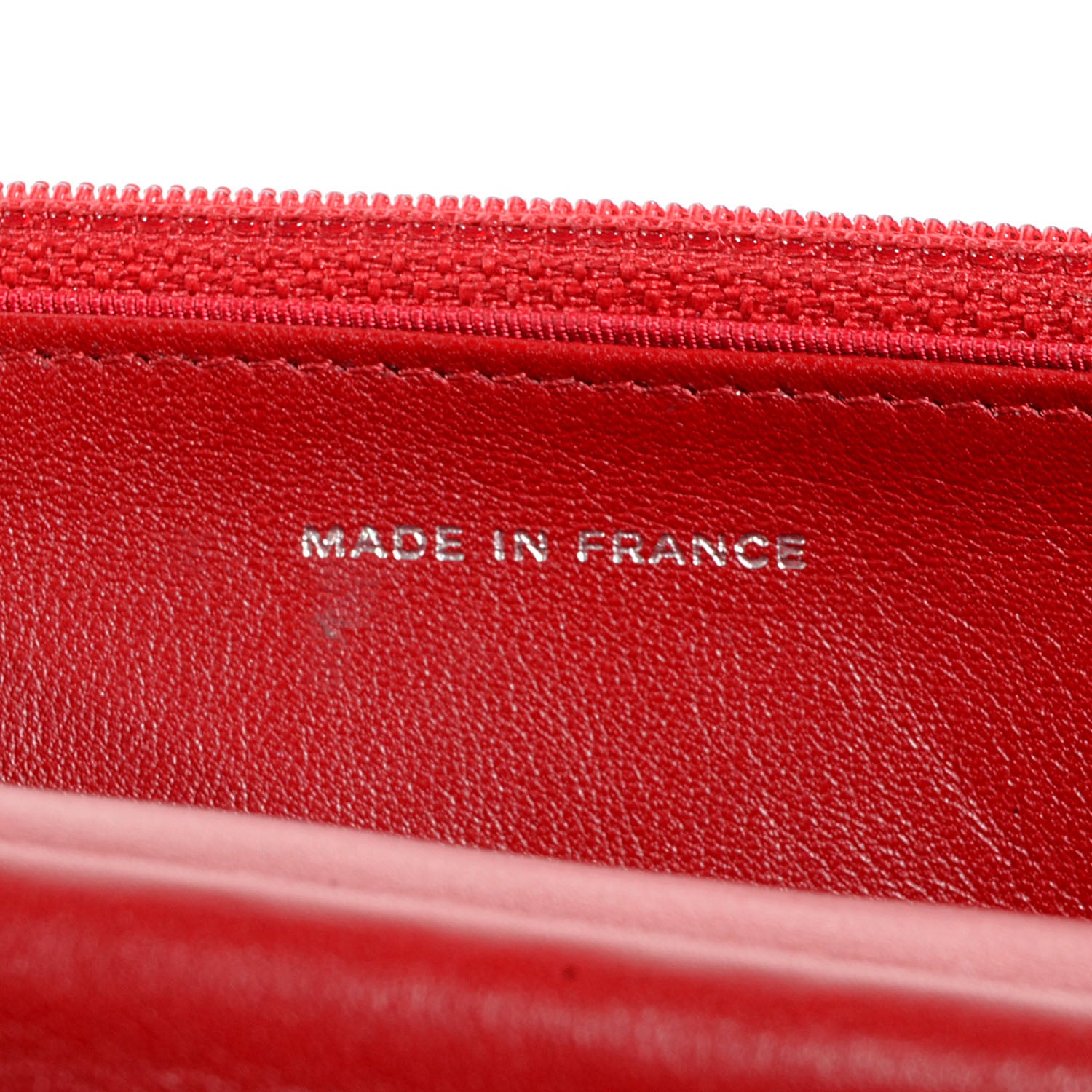 Chanel Patent Quilted Wallet On Chain WOC Red 8 of 8
