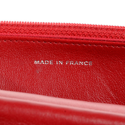 Chanel Patent Quilted Wallet On Chain WOC Red 8 of 8