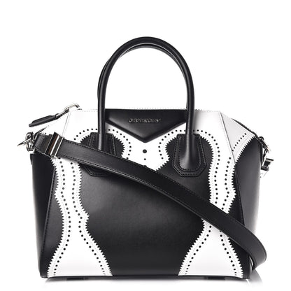 Givenchy Calfskin Brogue Small Antigona Black White 1 of 10