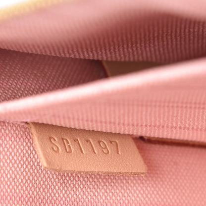 Louis Vuitton Damier Azur Neverfull MM GM Pochette Rose Ballerine 8 of 8