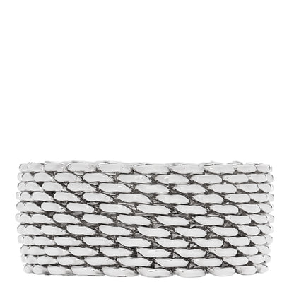 Tiffany Sterling Silver Somerset Mesh Ring 57 8 1 of 4