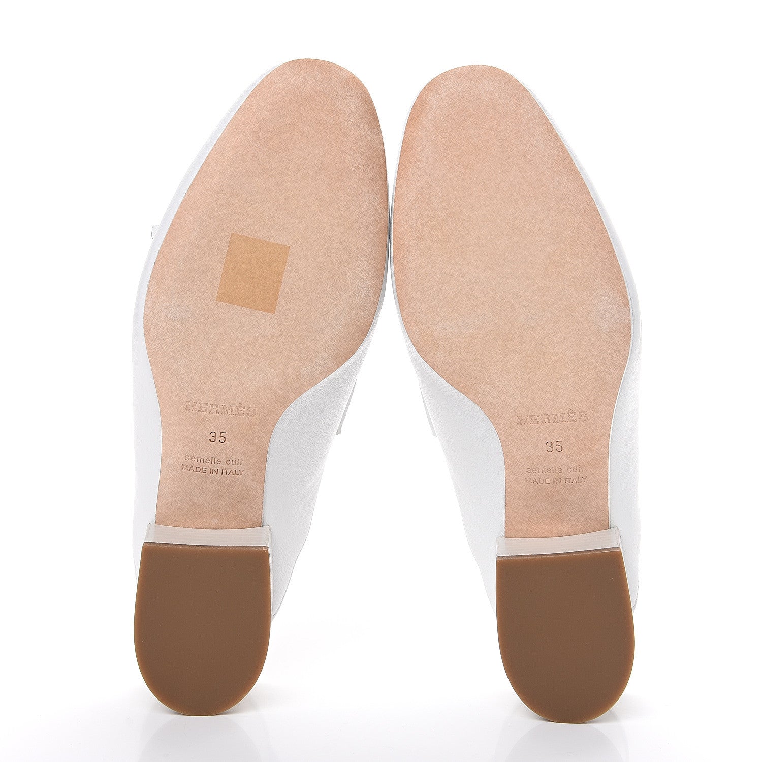 Hermes Goatskin Tuileries Mules 35 White 5 of 8