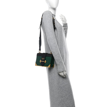Prada City Calf Saffiano Cahier Bag Biliardo Black 2 of 10