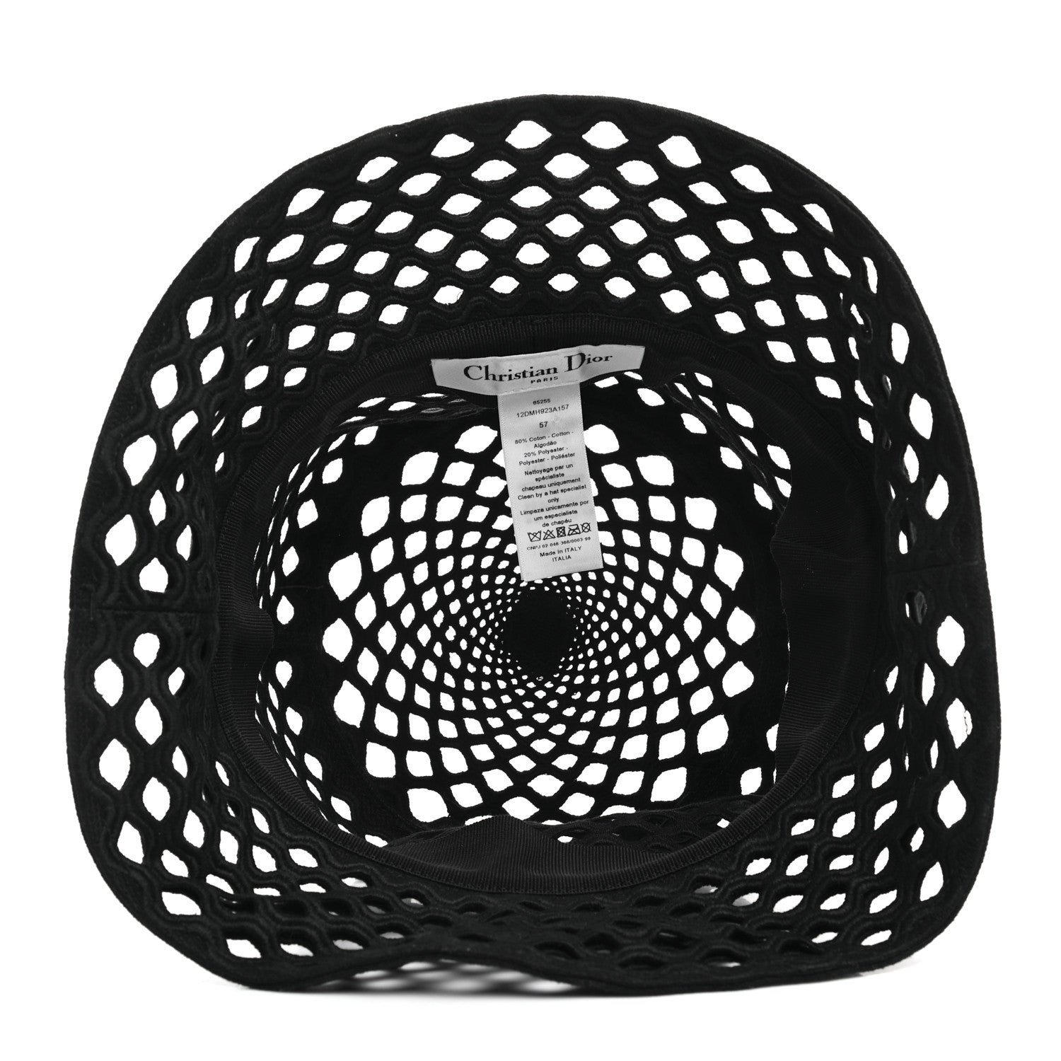 Christian Dior Mesh Small Brim Bucket Hat 57 Black 7 of 8