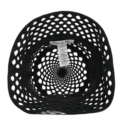 Christian Dior Mesh Small Brim Bucket Hat 57 Black 7 of 8