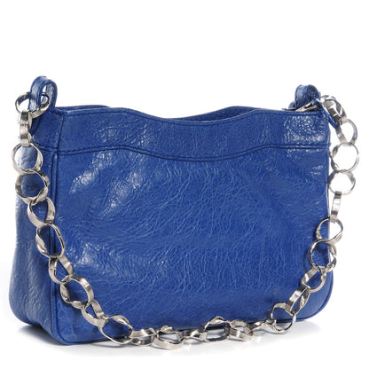 Balenciaga Agneau Giant 12 Silver Hardware Shoulder Bag Bleu Cobalt 3 of 10