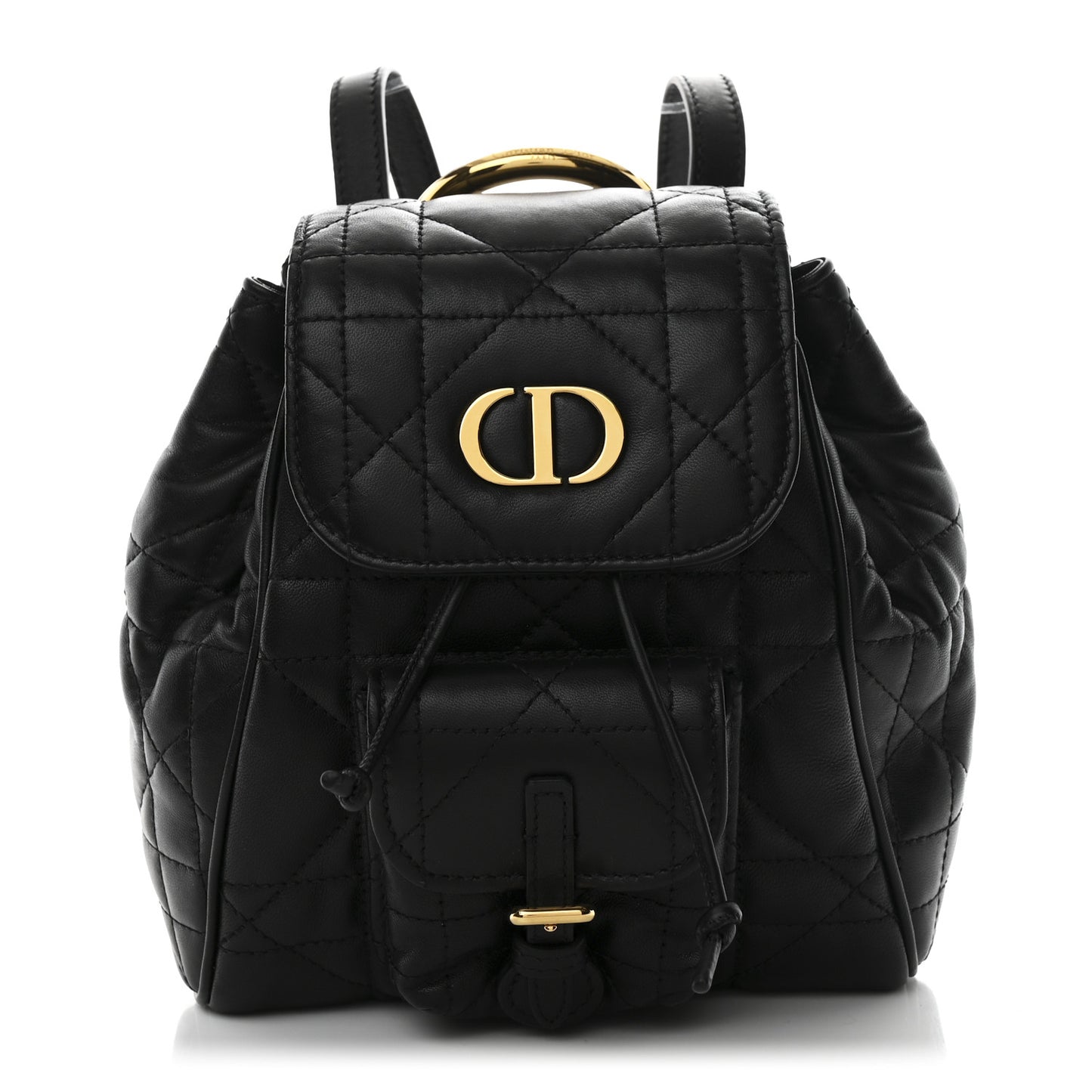 Lambskin Macrocannage Small Caro Backpack Black