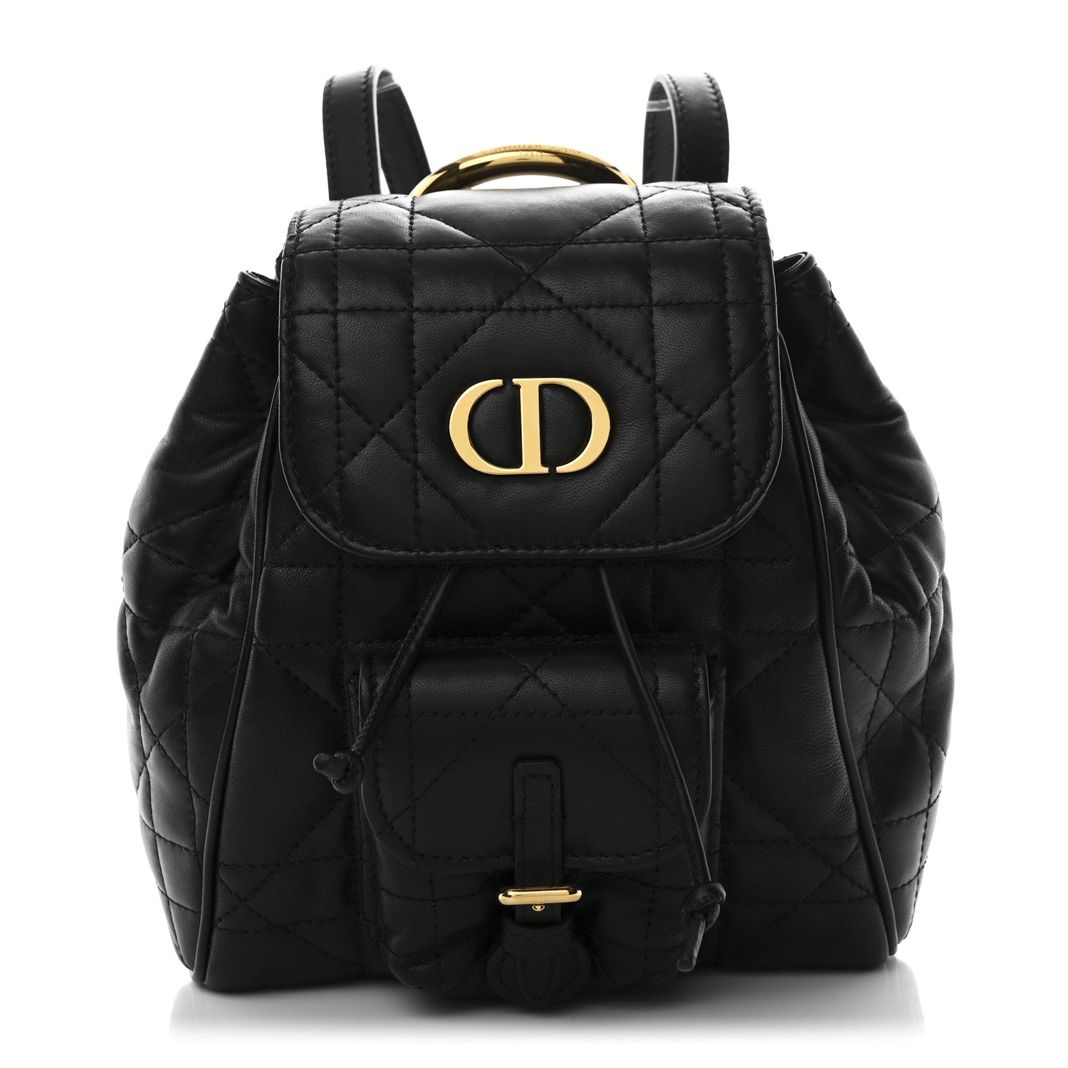 Christian Dior Lambskin Macrocannage Small Caro Backpack Black 1 of 11