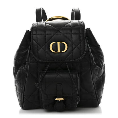 Christian Dior Lambskin Macrocannage Small Caro Backpack Black 1 of 11