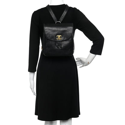 Chanel Caviar CC Backpack Black 2 of 11