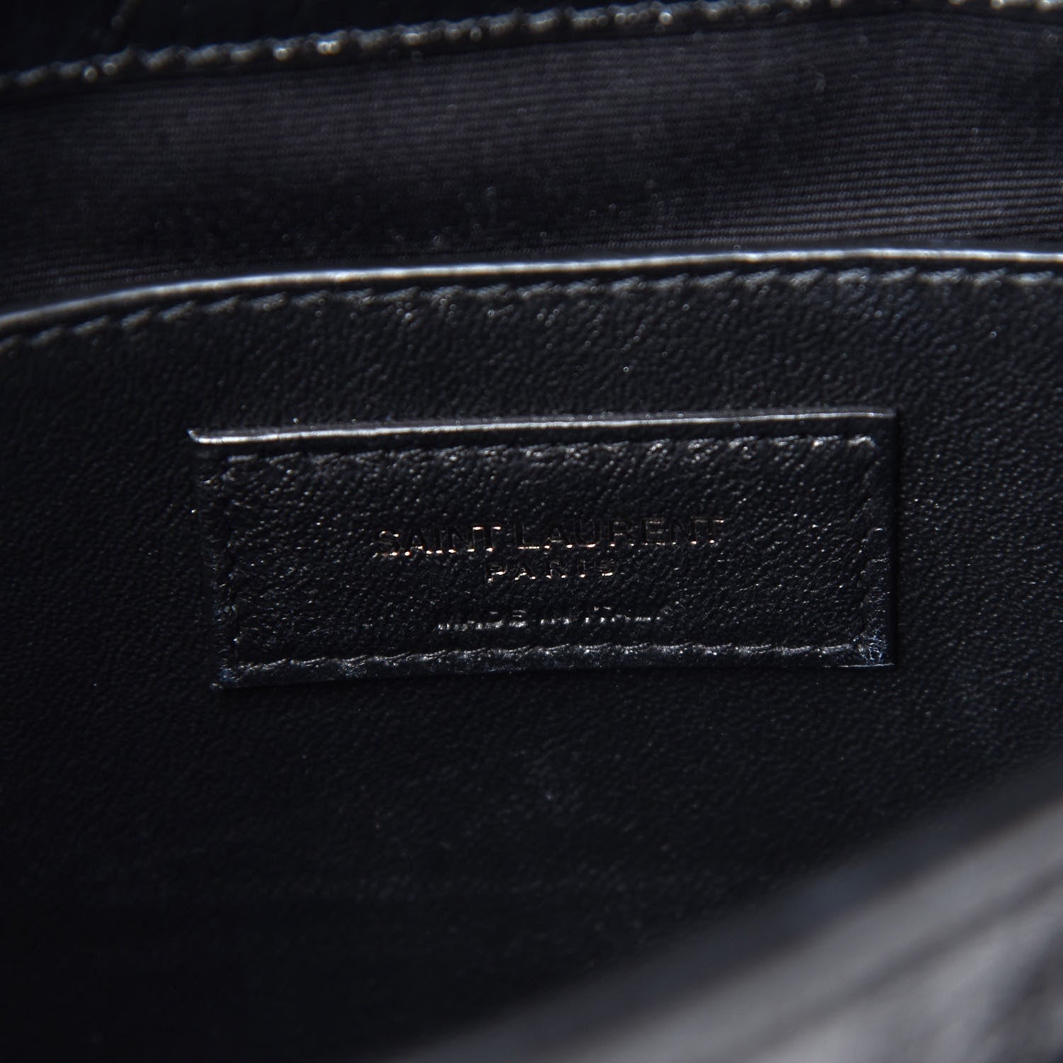 Saint Laurent Crinkled Calfskin Matelasse Monogram Baby Niki Chain Satchel Black 8 of 8