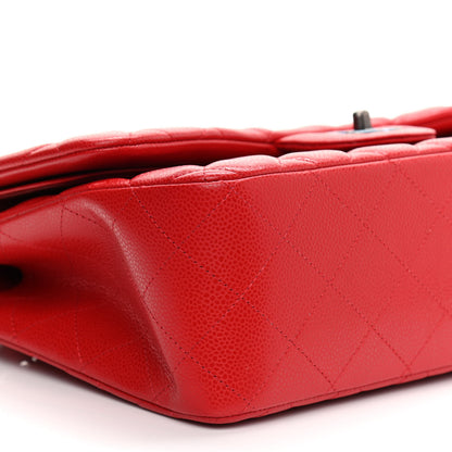 Chanel Caviar Quilted Jumbo Double Flap Red 9 of 16