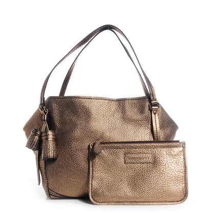 Burberry Leather Saddle Stitch Small Canterbury Tote Gold 8 of 8
