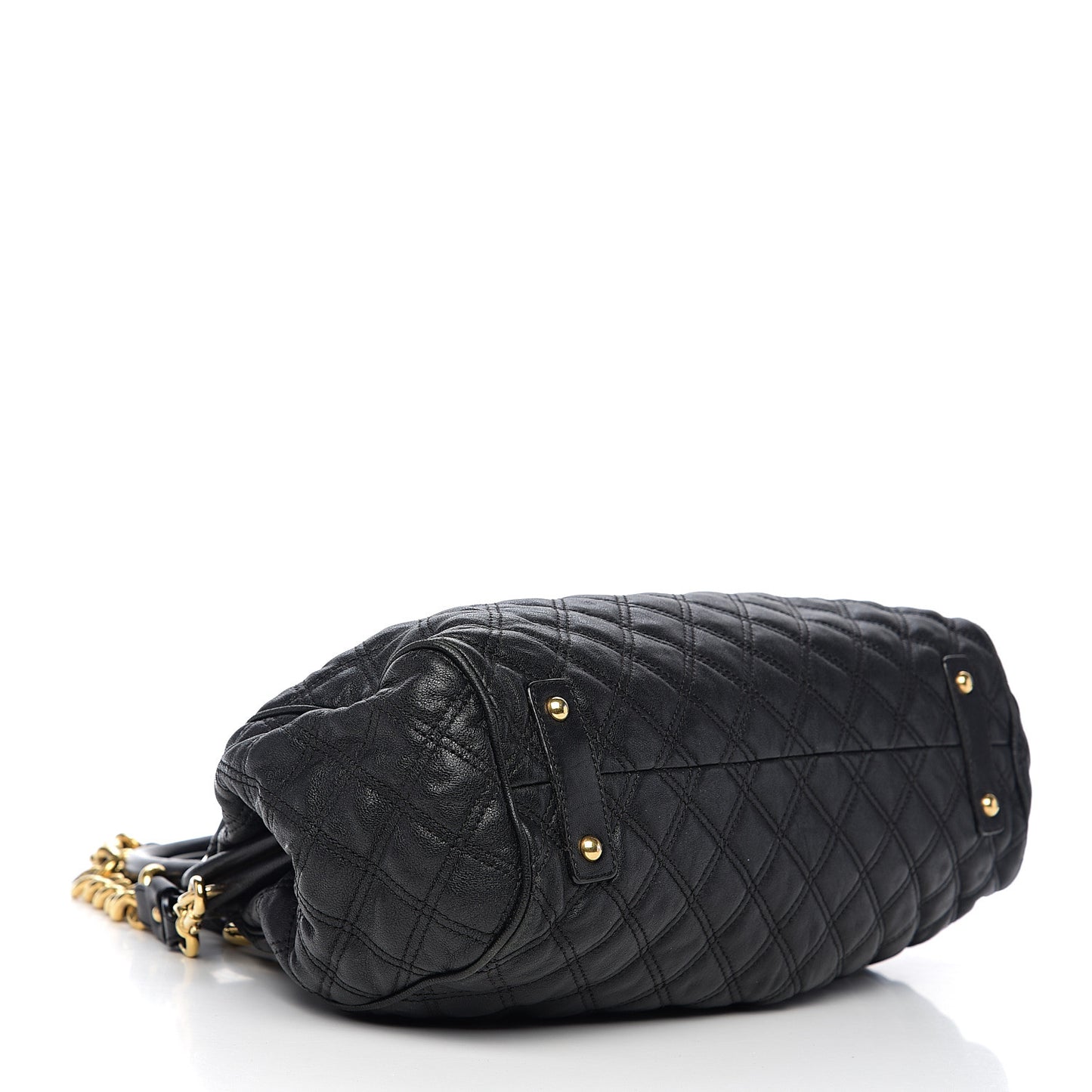Calfskin Quilted Stam Black