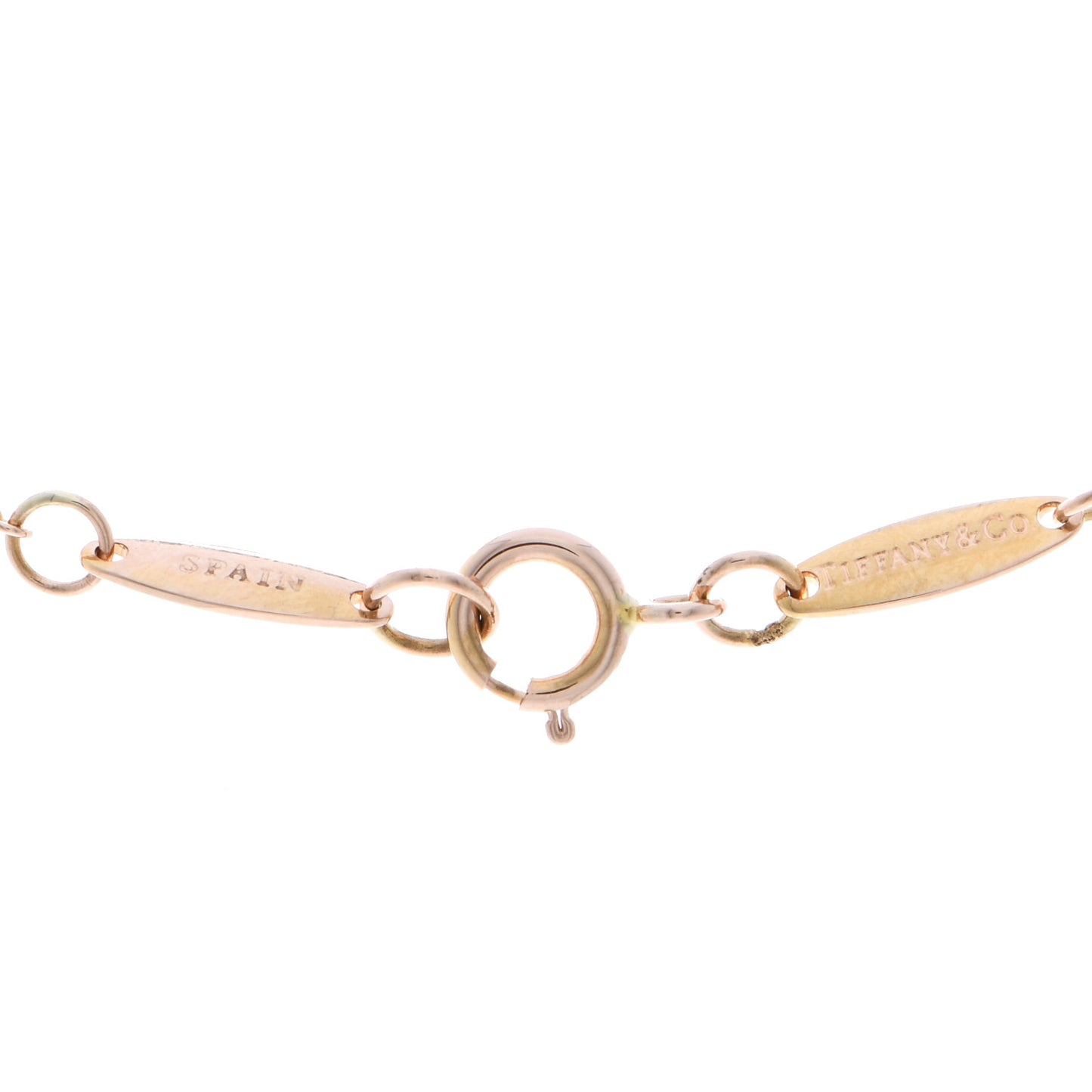 18K Rose Gold Diamond .03ct Elsa Peretti Diamonds by the Yard Pendant Necklace
