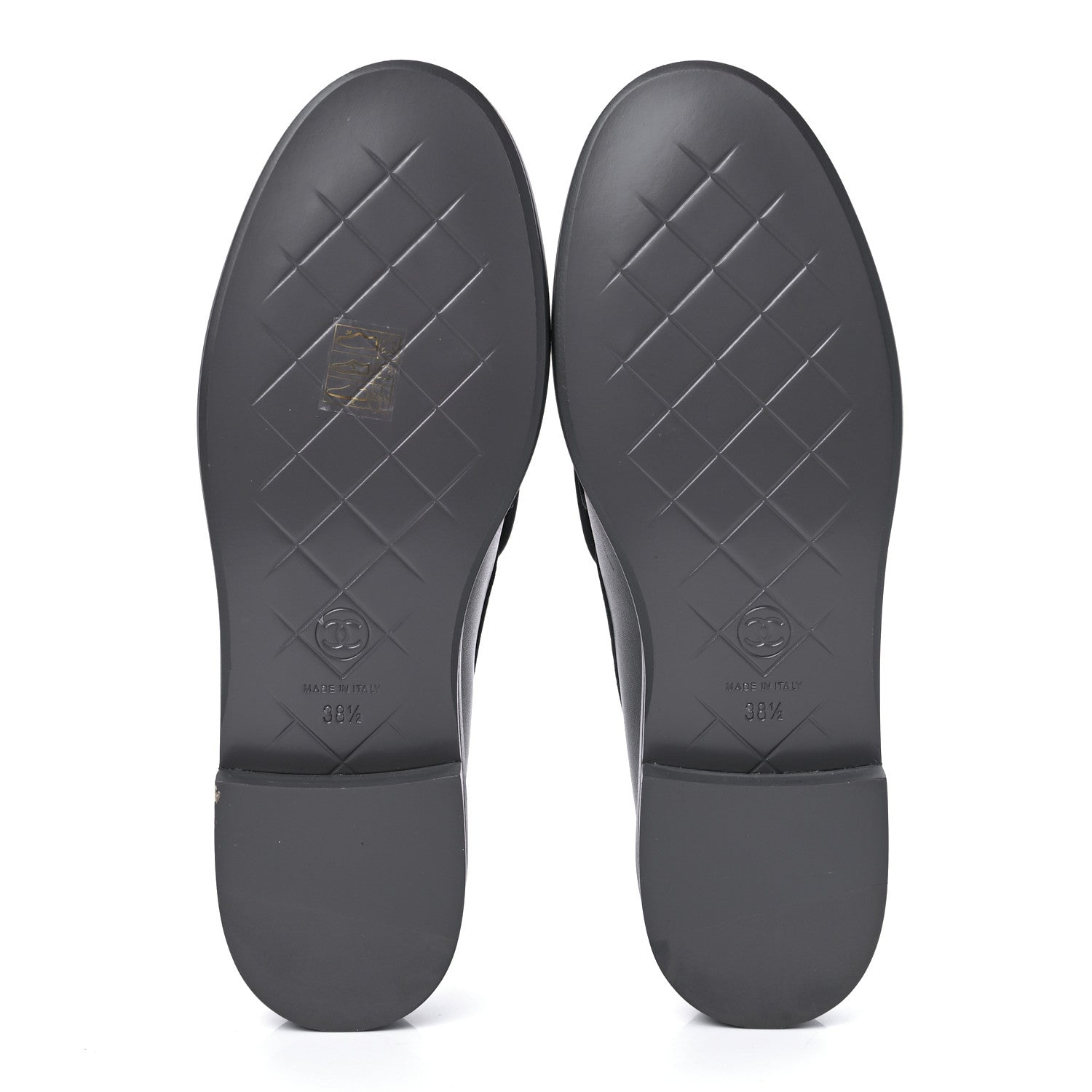 Chanel Lambskin Quilted CC Turnlock Moccasins 38.5 Grey 7 of 11