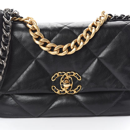 Chanel Lambskin Quilted Medium 19 Flap Black 7 of 9