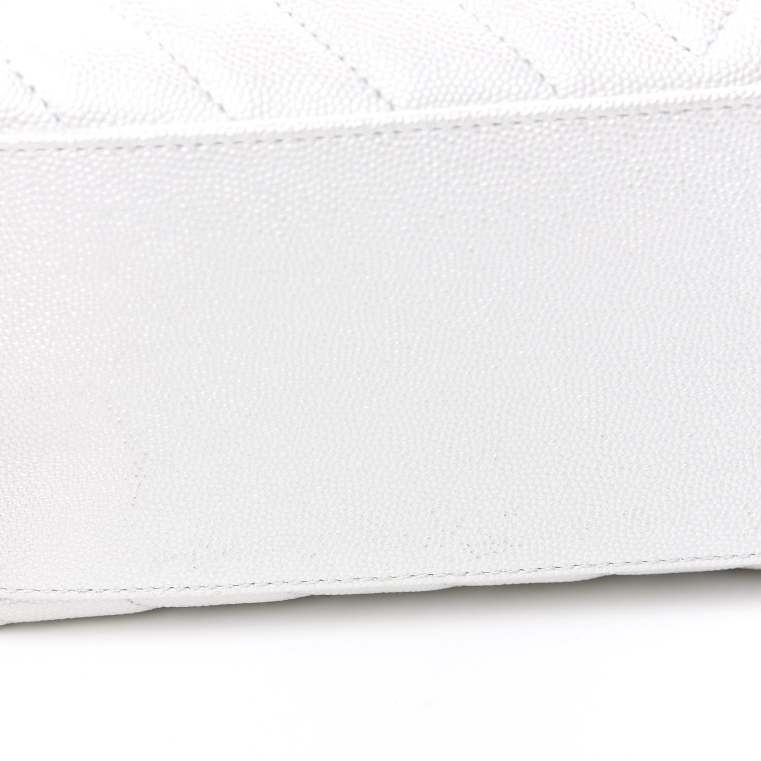 Chanel Iridescent Caviar Chevron Quilted Small Coco Handle Flap White 9 of 10