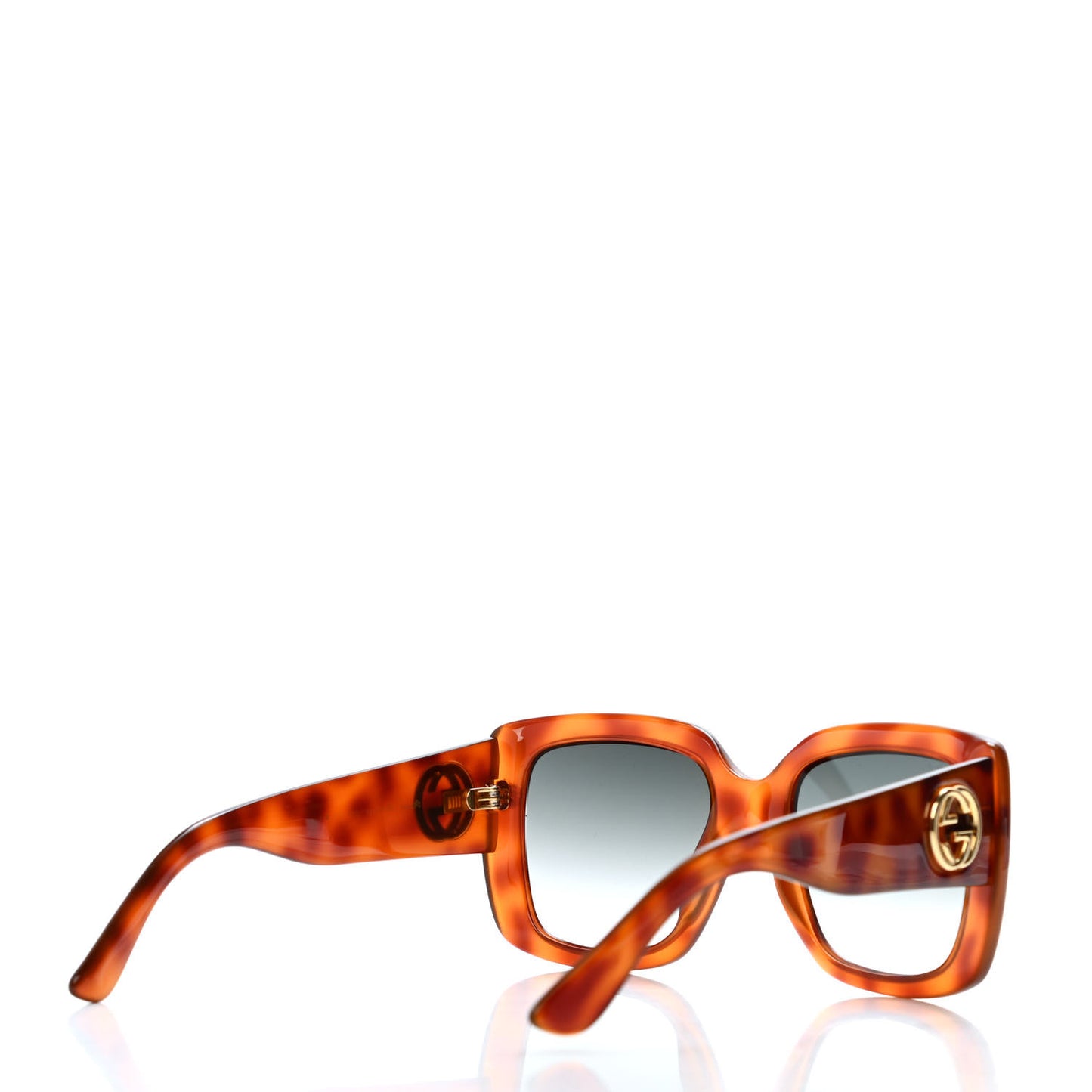 Acetate Square Frame Sunglasses GG0141S Tortoise