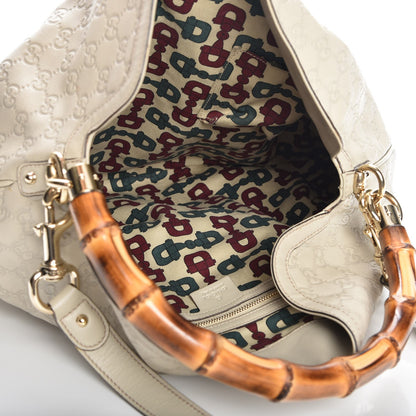Gucci Guccissima Peggy Bamboo Top Handle Bag Ivory 6 of 13