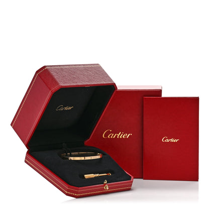 Cartier 18K Yellow Gold 6 Diamond Small LOVE Bracelet 18 5 of 5