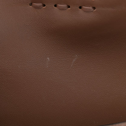 Fendi Cuoio Roma Sellerissima Nappa Sintetica Tape Stitch Mini Baguette Fettuccia 10 of 11
