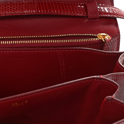 Celine Lizard Medium Classic Box Flap Bag Ruby 11 of 12