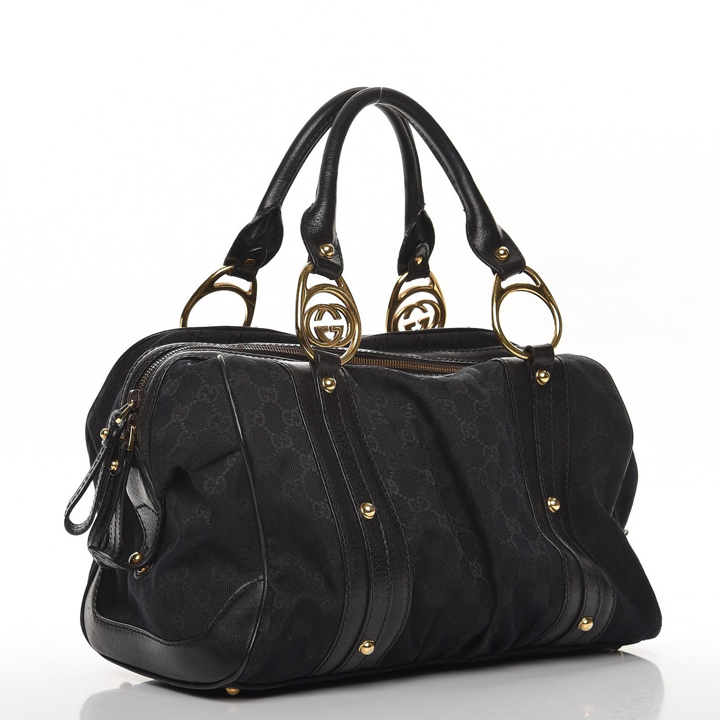 Monogram Medium Interlocking Boston Black