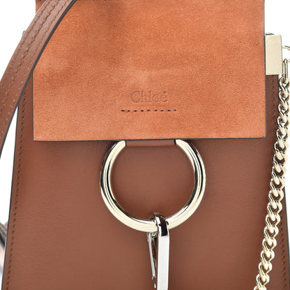 Chloe Suede Calfskin Mini Faye Bracelet Bag Tobacco 8 of 10