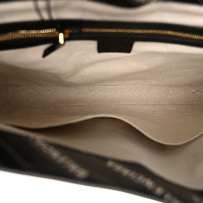 Gucci X BALENCIAGA Calfskin Logo Print Medium Jackie 1961 Hobo Black 5 of 10