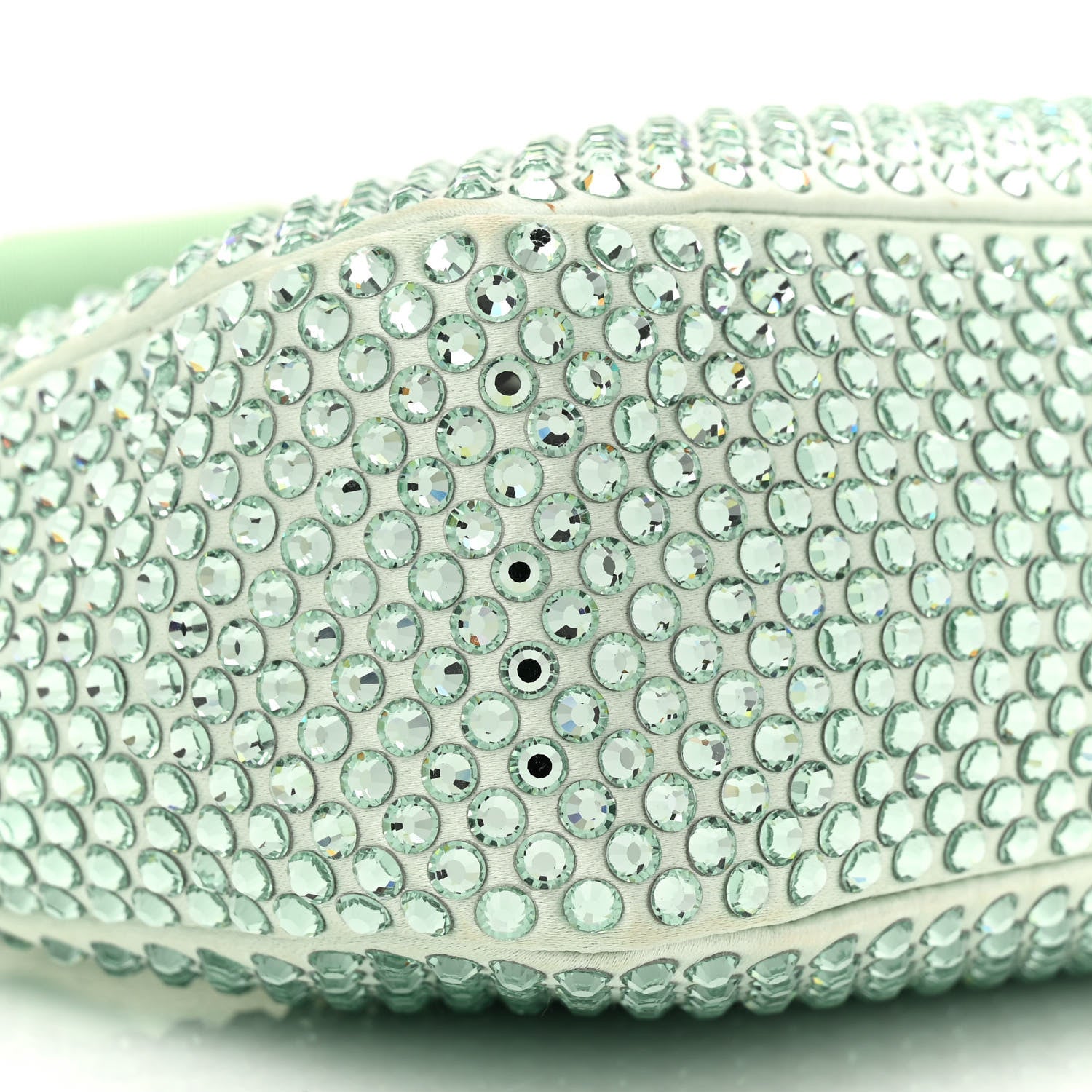 Prada Satin Crystal Re-Edition 2005 Shoulder Bag Acqua 8 of 14